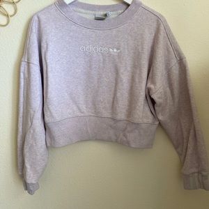 Light purple Adidas cropped crew neck
